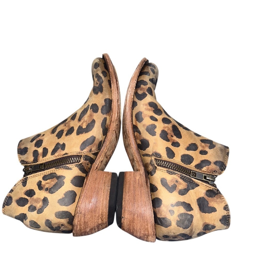LIBERTY Black Leopard Print Boots size 6 leather - Picture 5 of 8